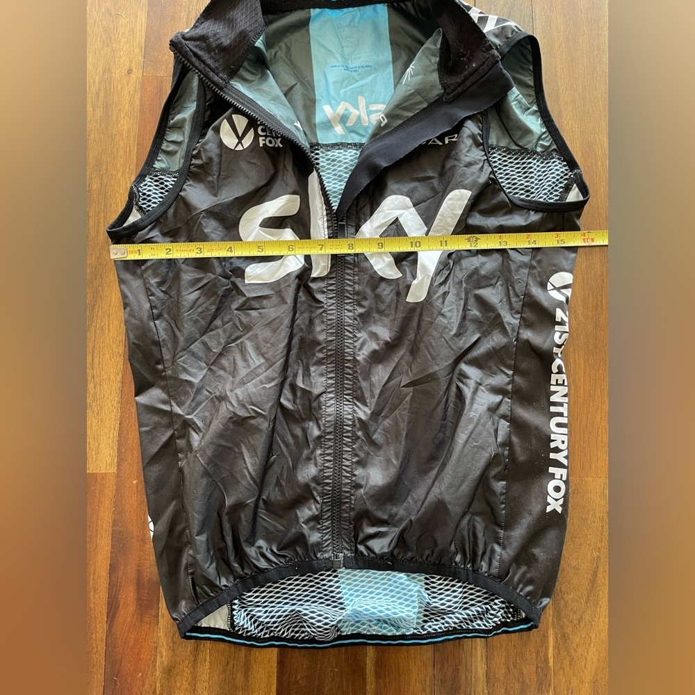 Rapha Team Sky Wind Vest XS Cycling Gilet Blue Full Zip Lightweight vest - Picture 4 of 6